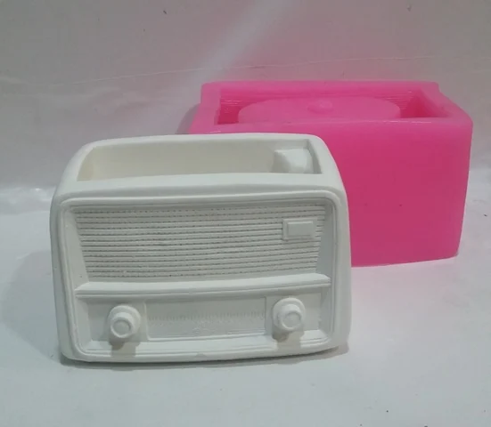 

Radio flower pot silicone mold flower hobby sculent decor decorative outstanding dekorasyon concrete soap candle