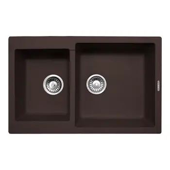 

Kitchen sink Zigmund & shtain rechteck 400.275 Swiss chocolate brown granite
