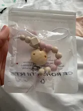 Bebé Clip de madera para chupete Anti-Cadena de cadena de chupete juguete recién nacido Cadena de chupete