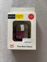 Cristal + funda para Apple Watch serie 44mm 40mm iWatch, Protector de pantalla de parachoques de 42mm y 38mm + funda para Apple watch 6 5 4 3 SE