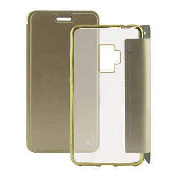 

Folio Mobile Phone Case Galaxy S9 Plus KSIX Metal Golden