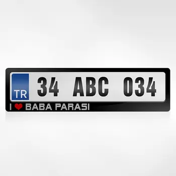 

Personalized Custom I Love Dad Benefit Written Plates of-1