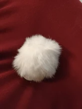 LLavero de piel falsa de 8cm para automóvil, llavero para automóvil con pompón, cadenas de color plateado, pompones, imitación de piel de zorro y conejo, 1 Uds.