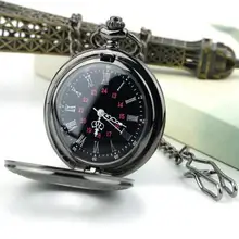 Часы на цепочке ретро-стиль готика стимпанк чёрные в старинном стиле
