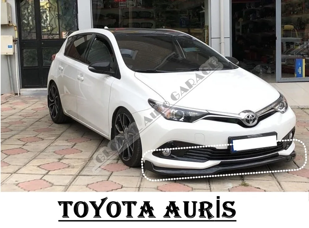 

For TOYOTA AURIS Front Bumper Attachment Lip 2010-2020 Piano Glossy Black Splitter Diffuser Universal Spoiler Bumper