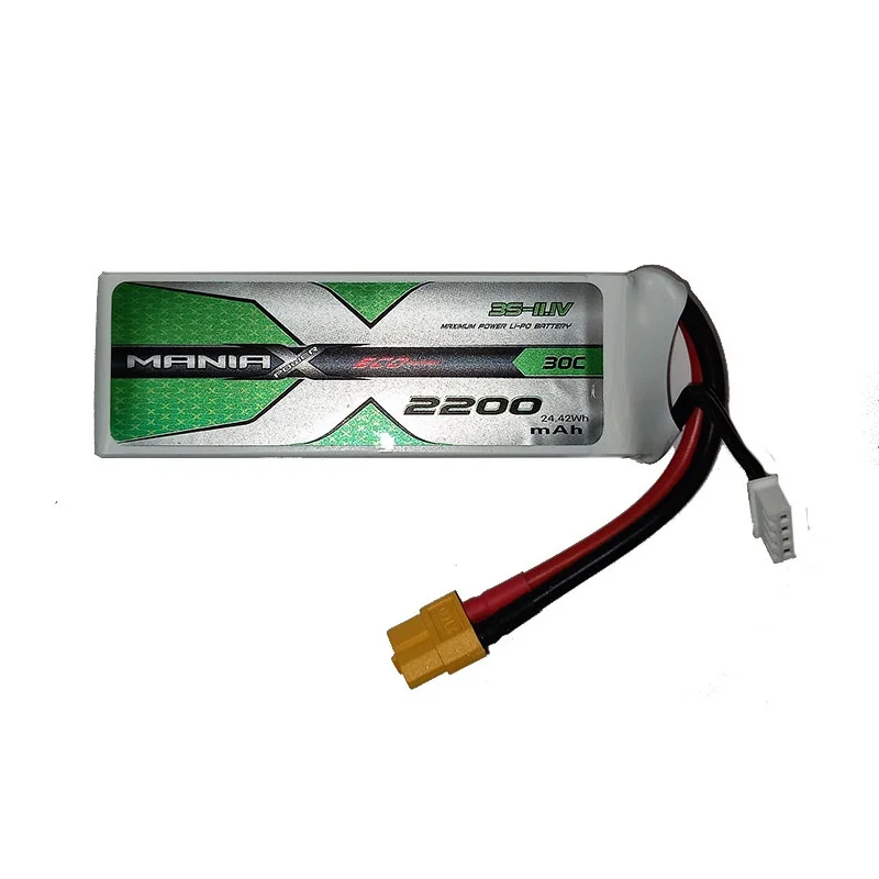 Силовой аккумулятор LiPo MANIAX 2200mAh 3S 11.1V 30C | Игрушки и хобби