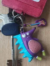 Llaveros de cocodrilo a la moda, llavero con zorro Original, muñeco de erizo de dibujos animados, colgante de anillos de llave, novedad de 2021