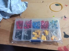 Kit de Terminal de anillo (102 Uds. 10 tipos RV) Juego de conector de engarce eléctrico con caja, cable de cobre aislado cable Pin End Butt