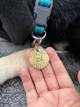 Gato personalizada etiqueta de perro-perro ID Tag MW002 artística fuente de doble cara grabado para la pequeña mascota mediana grande Collar de perro accesorios etiqueta