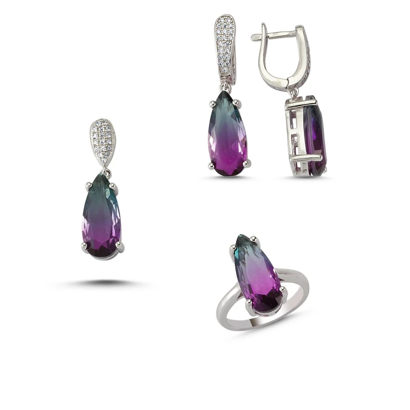 

Silver 925 Sterling Zircon Cubic Zirconia Set