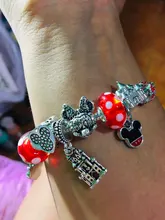 ANNAPAER-pulsera con colgante de Castillo para mujer, brazalete hecho a mano para niña, joyería, B19002