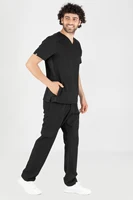 Delantal de doctor enfermera para hombre, pantalones cargo con forma médica, cómoda, de nueva generación, Tasca Vita, color negro