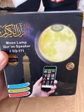 Lámpara de luna con Altavoz Bluetooth Quran, soporte para estante, aplicación de luz nocturna de Control con traducción del Corán