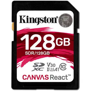 

SDXC memory card Canvas React 128 GB UHS-I class 10 speed 100 MB / sKINGSTON35.77