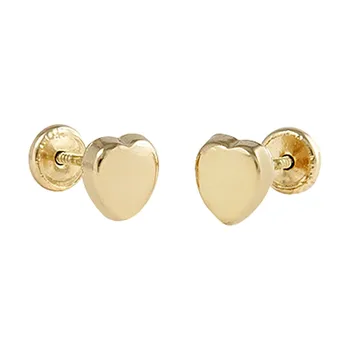 

Earrings 18k Yellow Gold model Ironmongery (Heart smooth) Measurement: 4mm.