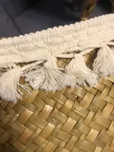 Potted Baskets Vase Hanging Handle Plant Garden-Flower Seagrass Woven Wicker Foldable