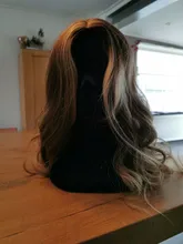 HENRY-Suarez largo ondulado marrón Rubio Ombre peluca Natural Sintético pelucas para mujeres medio fiesta Cosplay Peluca de pelo resistente al calor