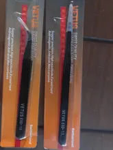 VETUS-Pinzas para cejas de acero inoxidable, extensión de pestañas postizas, reparación auxiliar, pestañas hiperfinas, herramientas de maquillaje