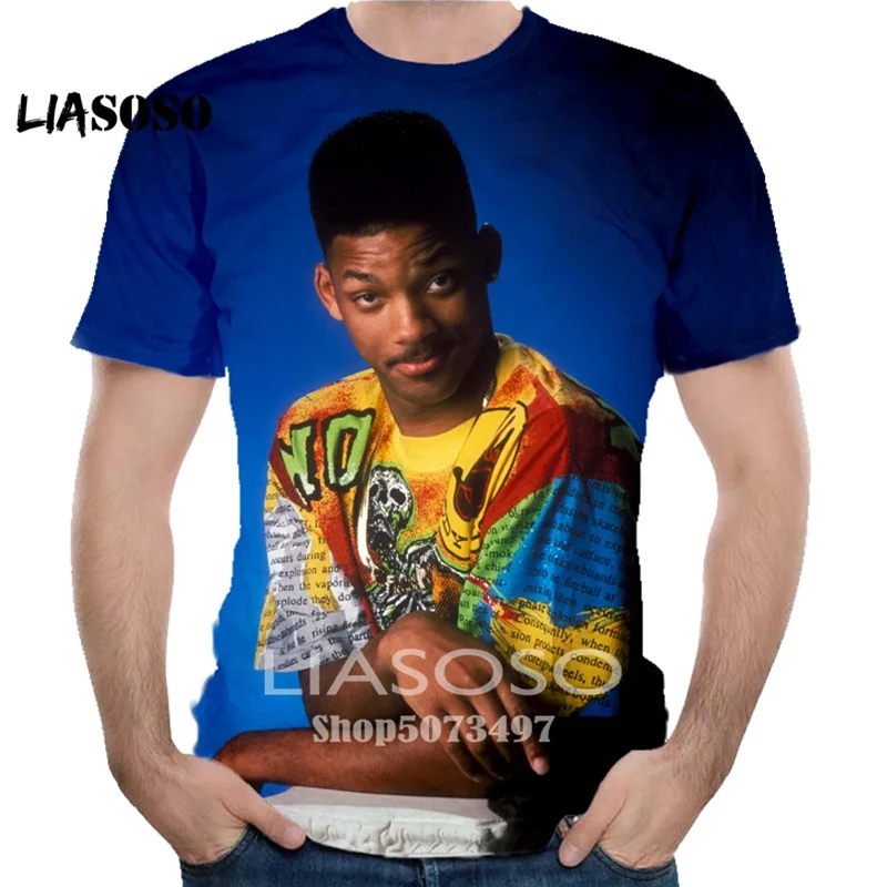 Liasoso Модная стильная футболка So Fresh Will Smith футболка сексуальная Fresh Prince of Bel Air 3d печать женская/мужская футболка в стиле хип-хоп - Цвет: 4