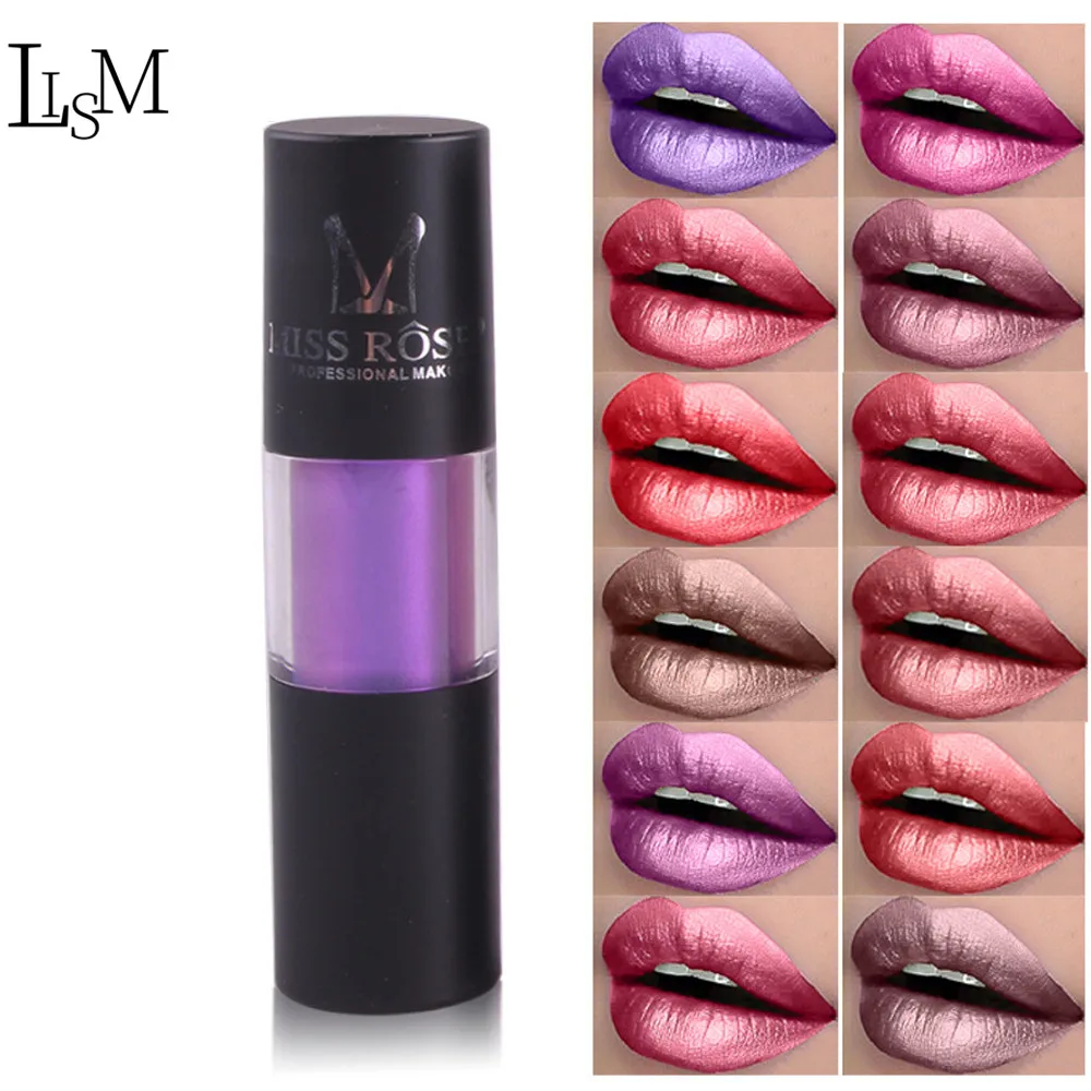 LISM 12 Colors Matte Velvet Shimmer Lip Gloss Glitter Waterproof Lip Tint Long Lasting Makeup Moisturizing Lip Tint Liquido