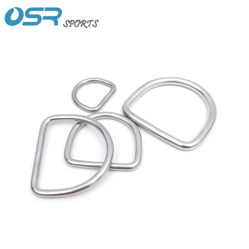 1pcs Scuba diving 304 stainless steel D-ring Straight for attaching on BCD SMB bags climbing accessory