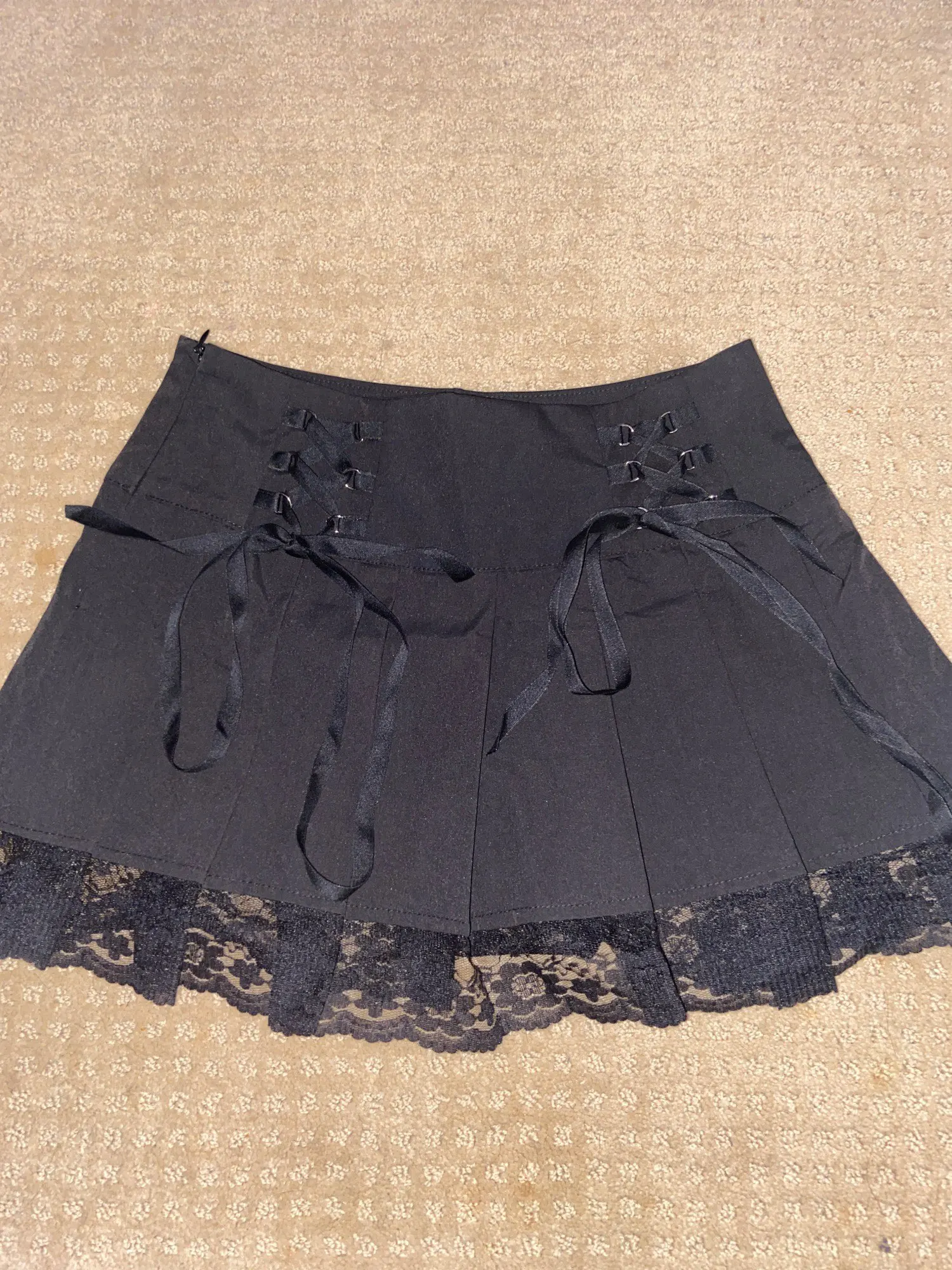 Lace Pleated Mini Skirt Harajuku E-girl photo review