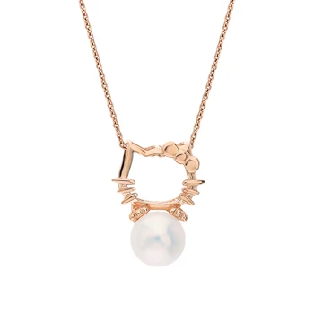 

Gold pendant with pearls cultured sunlight sample 585