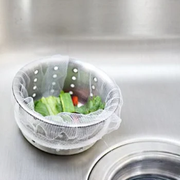 

100 Pcs Kitchen Anti-Clogging Sink Filter Washing Dishes And Vegetables Drain Residue Filter Garbage Bag