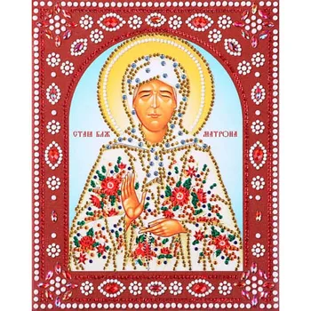 

If004 painting with rhinestones color whale 'Holy blessed matrona' 20*25 cm