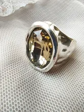 Anslow de joyería de moda de calidad superior Retro Oval grande anillo de dedo de cristal para las mujeres parejas de mujeres regalo de día de San Valentín LOW0041AR