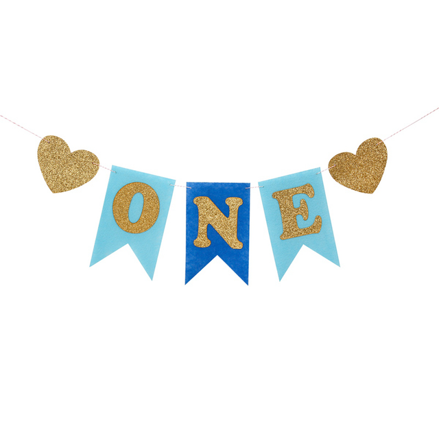 Birthday Disposable Tableware Boy Girl First Birthday Party Birthday Banner One 1 Year 1st Birthday Baby Shower Decoration