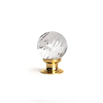 

Box with 10 knobs decorative style, made in Crystal, gold-finish and 30 mm in diameter.