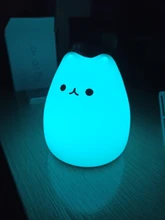 Ornaments Touch-Sensor Night-Lamp Desktop-Decor Baby Bedroom Battery/usb-Charge Silicone