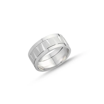 

Silver 925 Sterling Pattern Wedding Ring