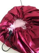 Gorro de satén Reversible para el pelo, doble capa, ajustable, para dormir por la noche, para rizos, Accesorios para peinados