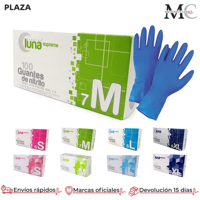 Cuatrogasa Guantes Nitrilo sin Polvo Talla L 100uds