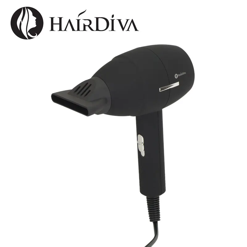 

Fancy 1200W High Power Mini Hair Dryer Hotel Styling Dryers HairDiva hair dryer hot and cold In Black