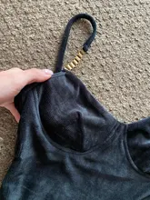 Toplook-body Sexy de pana para mujer, ropa de playa de verano, Bodysuits de la cadena, Bodysuits negros, peleles Bodycon High Street 2020