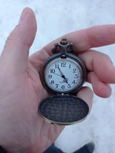 Reloj de bolsillo de cuarzo, de bronce, estilo chino, diseño de dragón, Vintage, con cadena de collar, el mejor regalo, CF1039