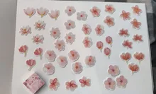 Mohamm-planificador de flores de cerezo japonés, diario de flores, decoración de papel, pegatinas Kawaii pequeñas, diario de álbum de recortes