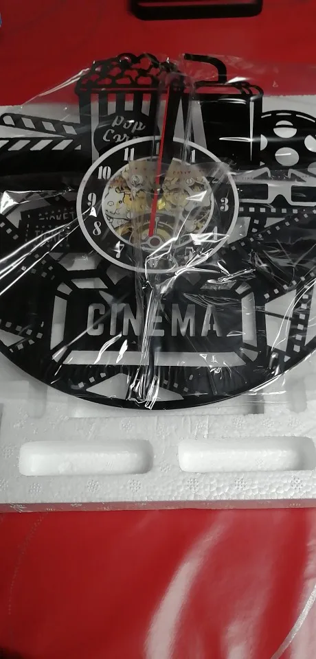 Details about   Cinema Sign Vinyl Record Wall Clock Movie Theater Home Decor Popcorn Coke Art 