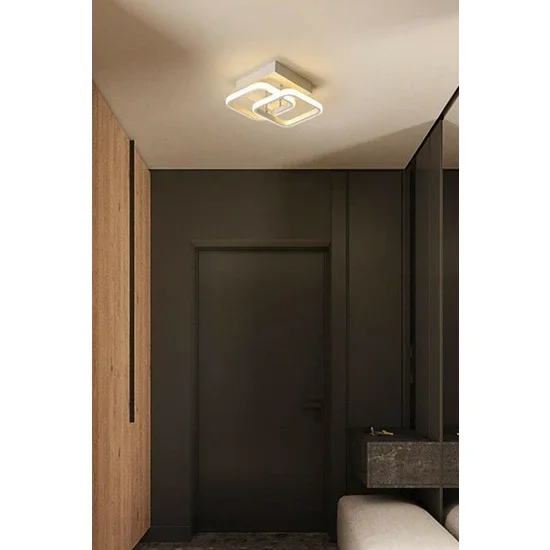 

Chandelier Henna White Square Hall Hallway Entrance Daylight Led Chandelier