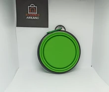 Taza plegable de viaje para alimentación de agua, contenedor portátil de comida para cachorros, para perros y gatos, bandeja de alimentación, 350ML