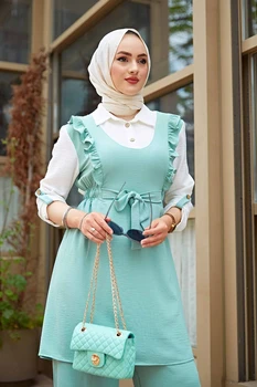 Grove Double Set Casual Turkish Fashion Midi Dress