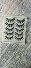 Pestañas postizas largas y naturales, maquillaje para Cosplay, tiras cruzadas, color negro, 1/5 pares