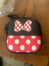 Monedero de dibujos animados de Mickey de Disney, monedero de minnie para niño y niña, bolso de almacenamiento de casco, cargador de cable de datos, caja de embrague