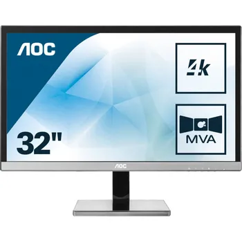 

AOC Pro-line U3277PWQU screen for PC 80 cm (31.5 ") 3840x2160 pixels 4K Ultra HD LCD Black