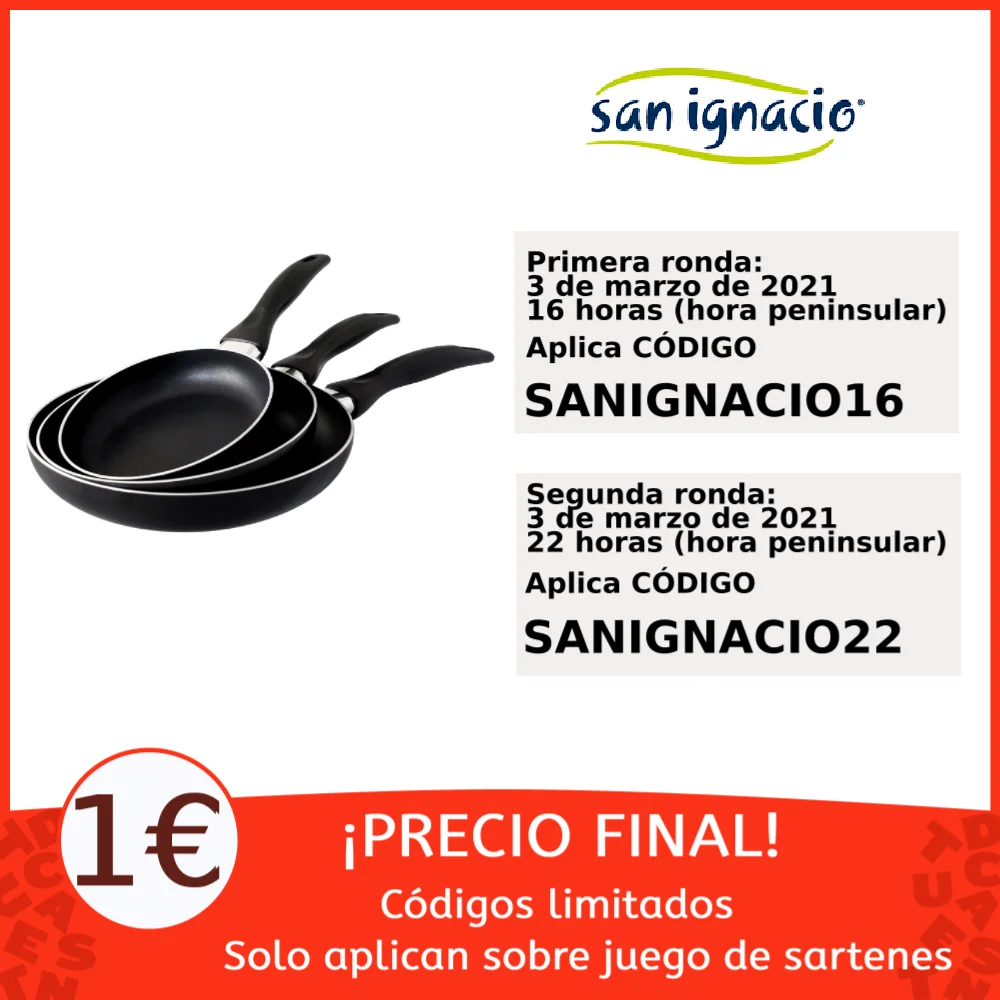 Batería de cocina 4 piezas en acero inoxidable con 4 tapas de vidrio y 3 sartenes (18,20,24cm) en aluminio SAN IGNACIO Premium|Ollas| - AliExpress - Top 100 hogar y jardín