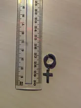 Pendientes Piercing falsos de acero inoxidable para mujer y hombre, pendientes sin perforación, Cruz, gótico, Punk, Rock, 1 unidad