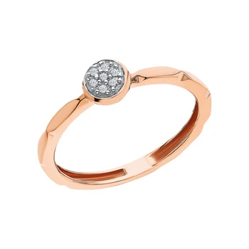 

Gold ring with diamonds sunlight sample 585